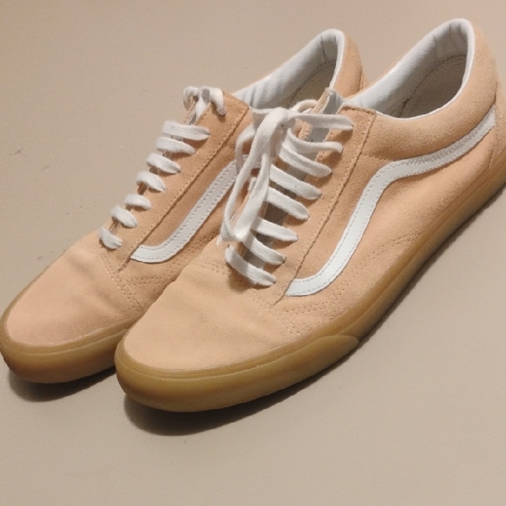 Vans Tan and White Sneakers